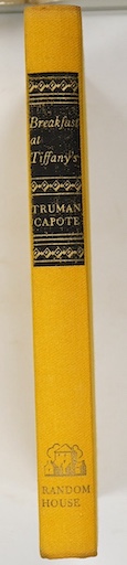 Capote, Truman - Breakfast at Tiffany's. A Short Novel and Three Stories, first edition, original cloth, first issue dust-jacket with 10/58 code to upper flap, 8vo, New York, Random House, 1958